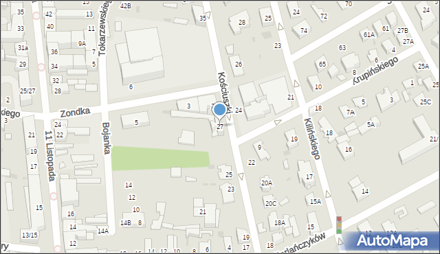 Grodzisk Mazowiecki, Kościuszki Tadeusza, gen., 27, mapa Grodzisk Mazowiecki