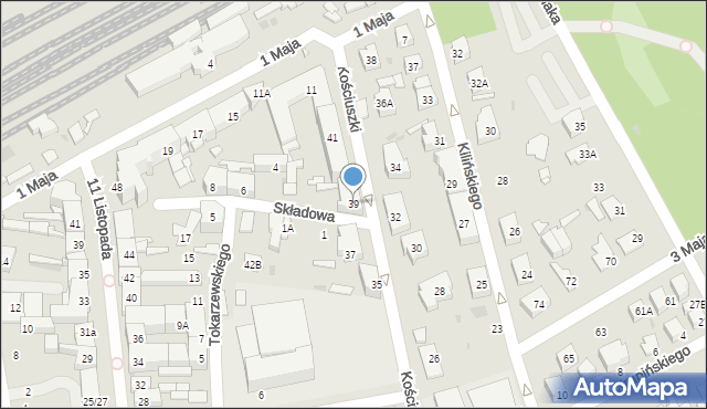 Grodzisk Mazowiecki, Kościuszki Tadeusza, gen., 39, mapa Grodzisk Mazowiecki