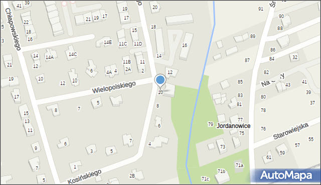 Grodzisk Mazowiecki, Kosińskiego Amilkara, gen., 10, mapa Grodzisk Mazowiecki