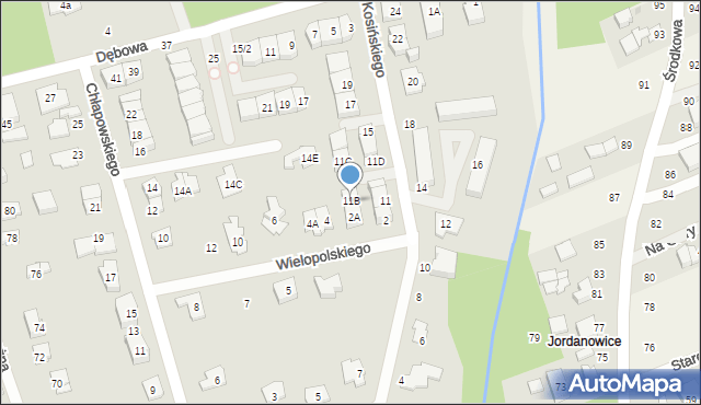 Grodzisk Mazowiecki, Kosińskiego Amilkara, gen., 11B, mapa Grodzisk Mazowiecki