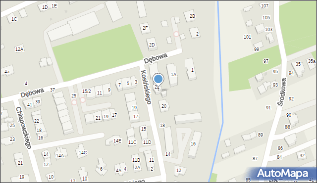 Grodzisk Mazowiecki, Kosińskiego Amilkara, gen., 22a, mapa Grodzisk Mazowiecki