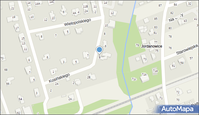 Grodzisk Mazowiecki, Kosińskiego Amilkara, gen., 4, mapa Grodzisk Mazowiecki