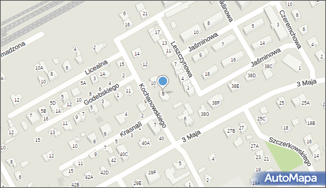 Grodzisk Mazowiecki, Kochanowskiego Jana, 8, mapa Grodzisk Mazowiecki