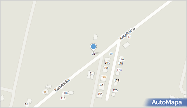 Grodzisk Wielkopolski, Kobylnicka, 24, mapa Grodzisk Wielkopolski