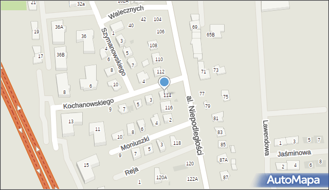 Grójec, Kochanowskiego Jana, 1, mapa Grójec