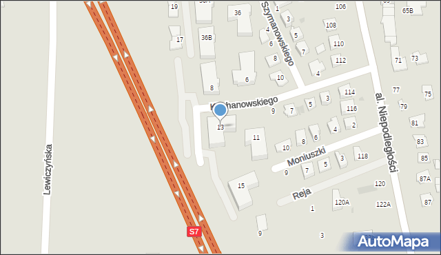 Grójec, Kochanowskiego Jana, 13, mapa Grójec