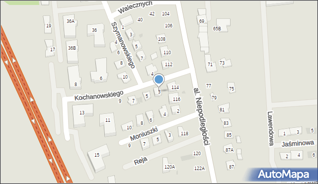 Grójec, Kochanowskiego Jana, 3, mapa Grójec