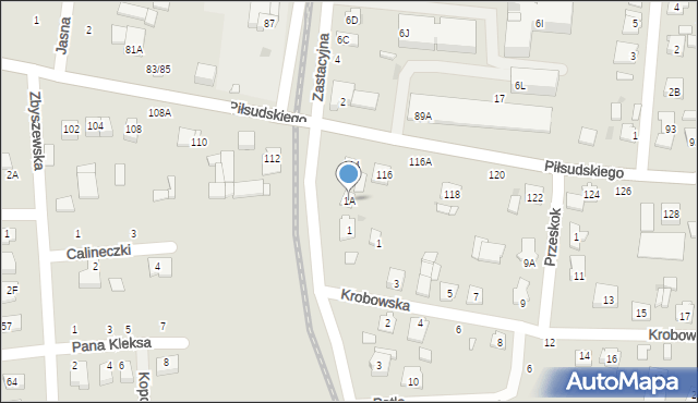 Grójec, Kolejowa, 1A, mapa Grójec