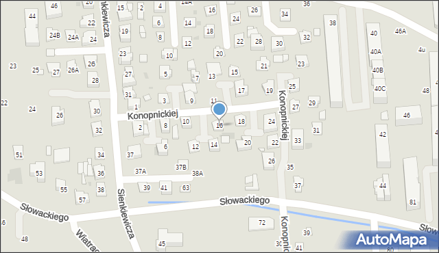 Grójec, Konopnickiej Marii, 16, mapa Grójec