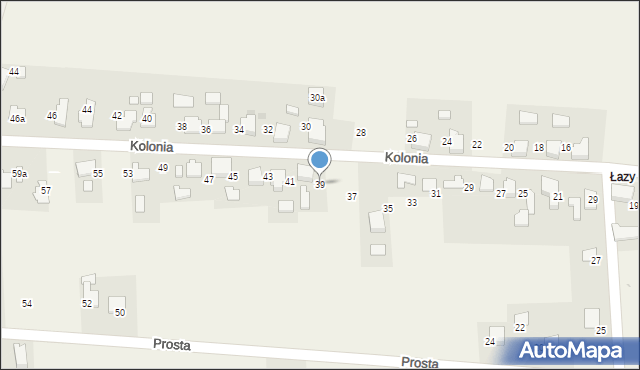 Gromiec, Kolonia, 39, mapa Gromiec