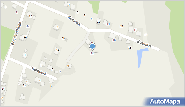 Gromiec, Kossaka Juliusza, 14, mapa Gromiec