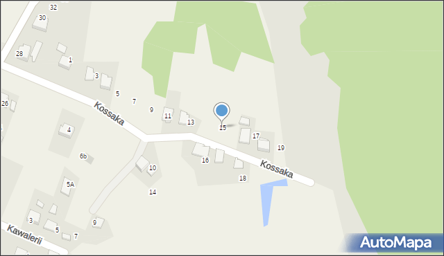 Gromiec, Kossaka Juliusza, 15, mapa Gromiec