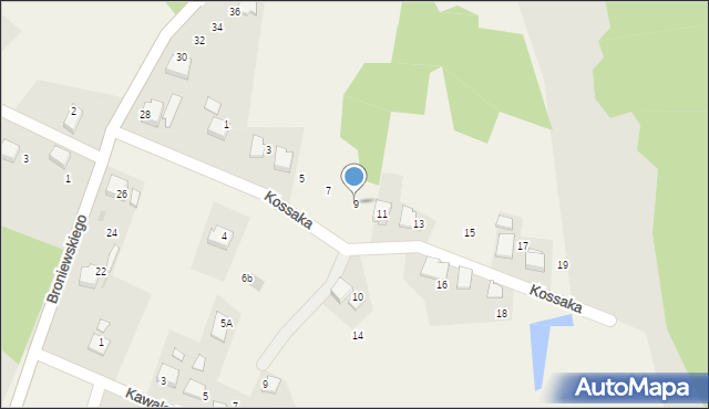 Gromiec, Kossaka Juliusza, 9, mapa Gromiec