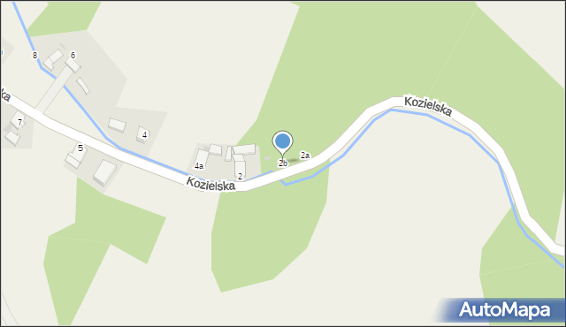 Grudynia Wielka, Kozielska, 2b, mapa Grudynia Wielka