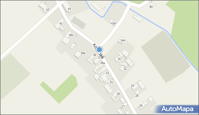 Grudynia Wielka, Kozielska, 37, mapa Grudynia Wielka