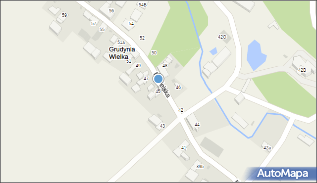 Grudynia Wielka, Kozielska, 45, mapa Grudynia Wielka