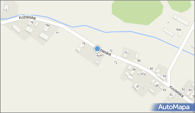 Grudynia Wielka, Kozielska, 73, mapa Grudynia Wielka