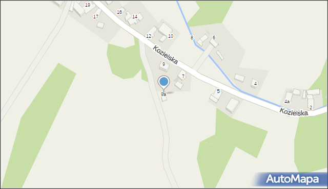 Grudynia Wielka, Kozielska, 9a, mapa Grudynia Wielka