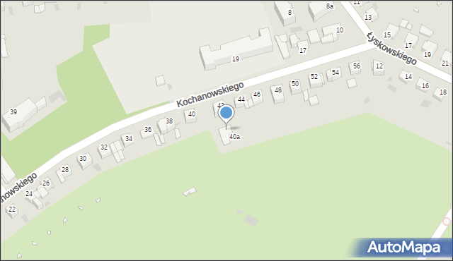 Grudziądz, Kochanowskiego Jana, 42a, mapa Grudziądza