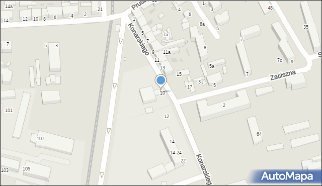 Grudziądz, Konarskiego, 10, mapa Grudziądza