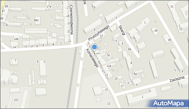 Grudziądz, Konarskiego, 5, mapa Grudziądza