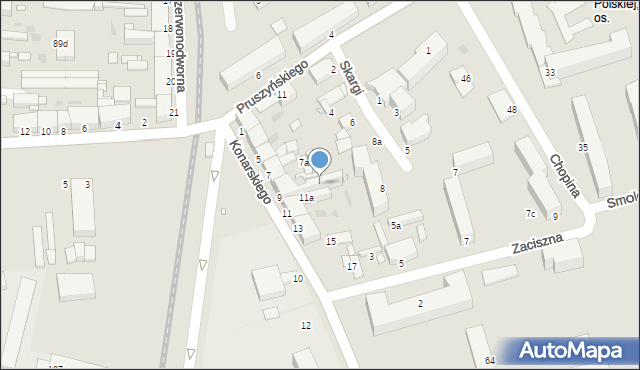 Grudziądz, Konarskiego, 9a, mapa Grudziądza