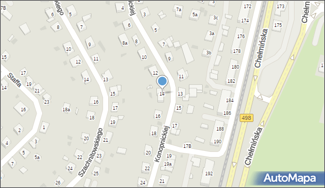 Grudziądz, Konopnickiej Marii, 14, mapa Grudziądza