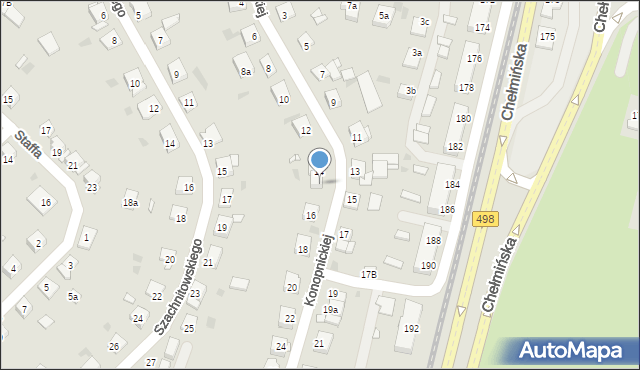 Grudziądz, Konopnickiej Marii, 14a, mapa Grudziądza