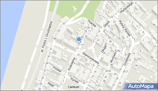 Grudziądz, Kościelna, 13, mapa Grudziądza