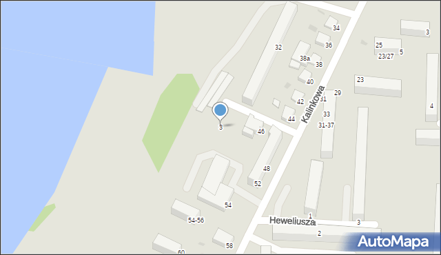 Grudziądz, Kosmonautów, 3, mapa Grudziądza