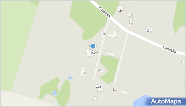 Grudziądz, Kossaka Wojciecha, 10a, mapa Grudziądza