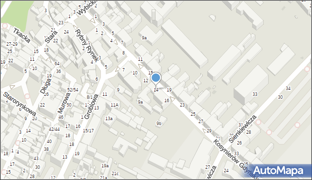 Grudziądz, Kosynierów Gdyńskich, 14, mapa Grudziądza