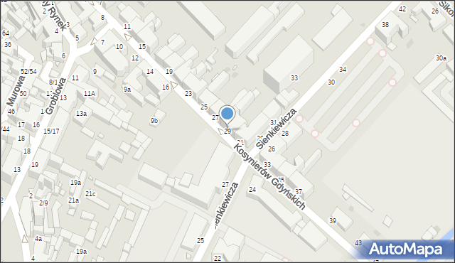 Grudziądz, Kosynierów Gdyńskich, 29, mapa Grudziądza