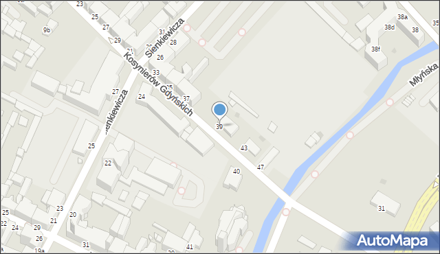 Grudziądz, Kosynierów Gdyńskich, 39, mapa Grudziądza