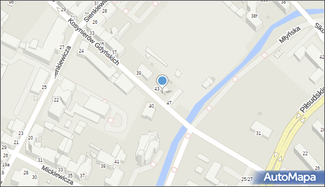 Grudziądz, Kosynierów Gdyńskich, 45, mapa Grudziądza
