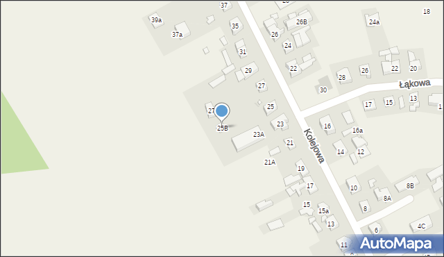 Gruszczyn, Kolejowa, 25B, mapa Gruszczyn