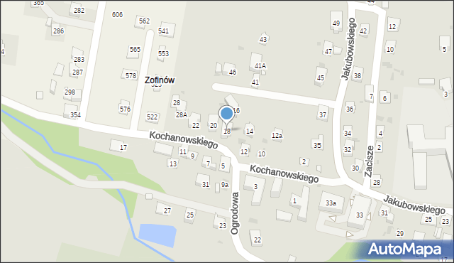 Grybów, Kochanowskiego Jana, 18, mapa Grybów