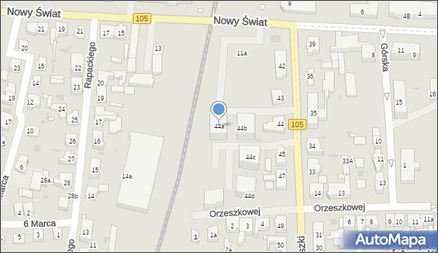 Gryfice, Kościuszki Tadeusza, gen., 44a, mapa Gryfice
