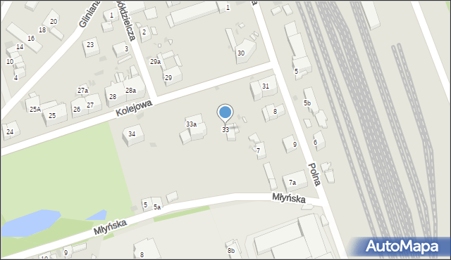 Gryfów Śląski, Kolejowa, 33, mapa Gryfów Śląski