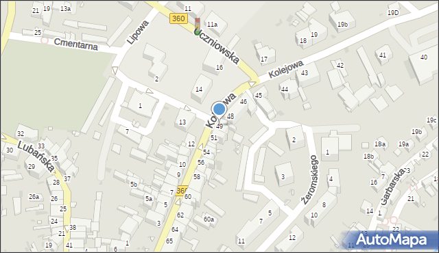 Gryfów Śląski, Kolejowa, 49, mapa Gryfów Śląski