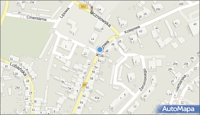 Gryfów Śląski, Kolejowa, 50, mapa Gryfów Śląski