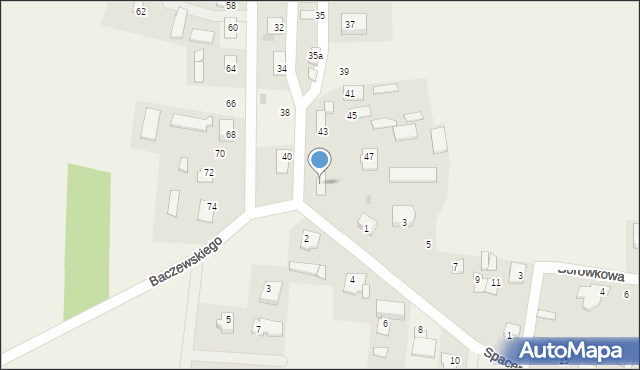 Gryźliny, Kościelna, 49, mapa Gryźliny