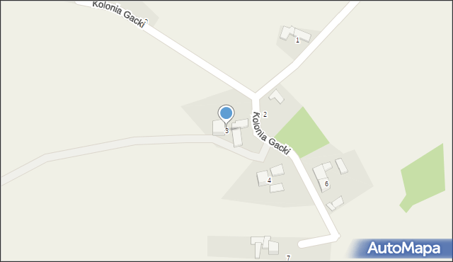 Grzegorzowice, Kolonia Gacki, 3, mapa Grzegorzowice
