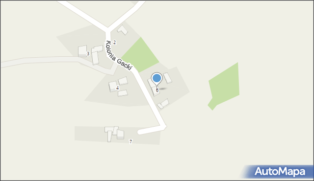 Grzegorzowice, Kolonia Gacki, 6, mapa Grzegorzowice