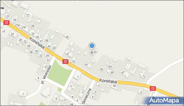 Grzymiszew, Konińska, 55, mapa Grzymiszew