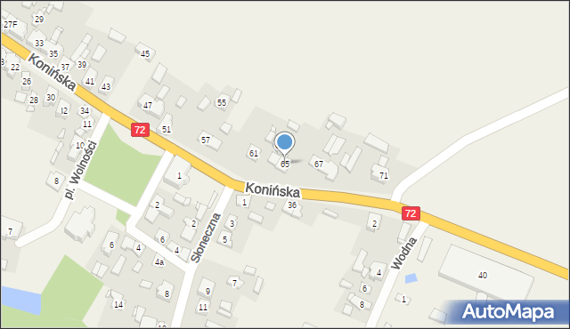 Grzymiszew, Konińska, 65, mapa Grzymiszew