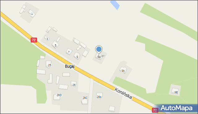 Grzymiszew, Konińska, 9a, mapa Grzymiszew