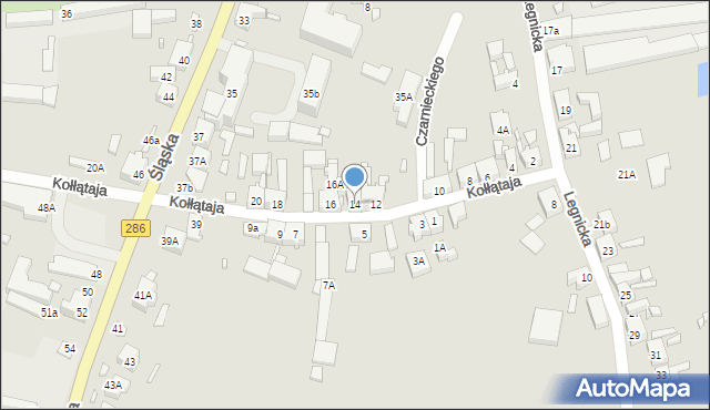 Gubin, Kołłątaja Hugo, 14, mapa Gubin