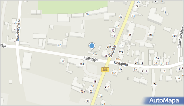Gubin, Kołłątaja Hugo, 20B, mapa Gubin
