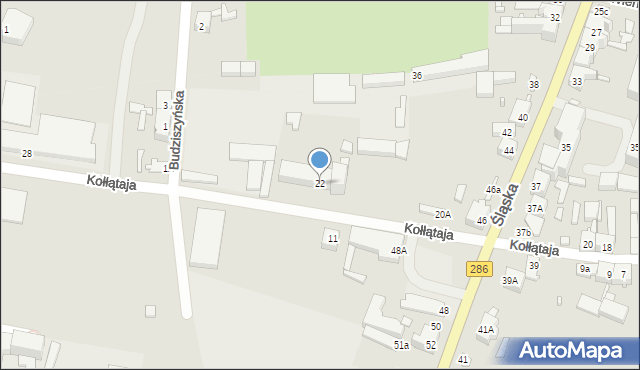 Gubin, Kołłątaja Hugo, 22, mapa Gubin